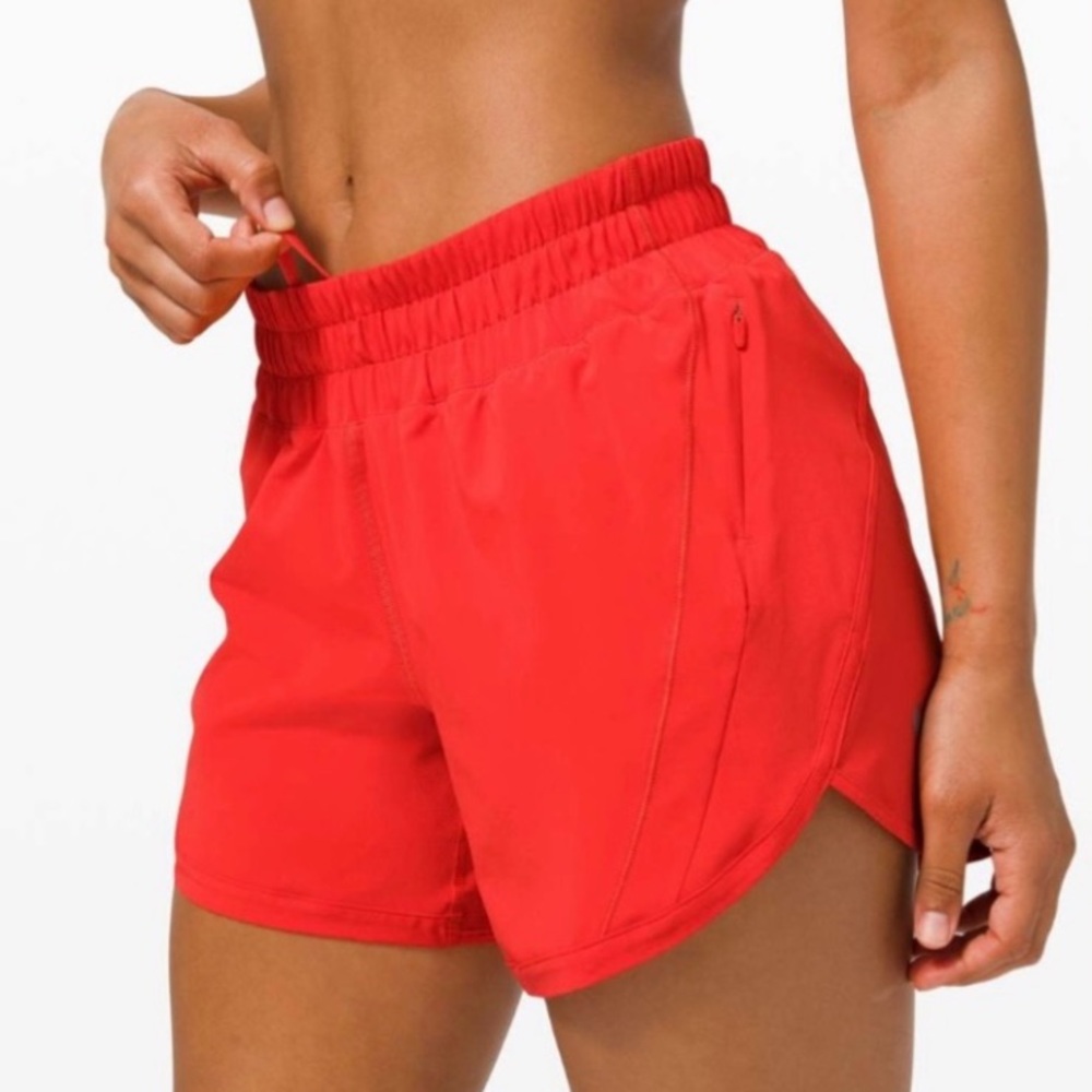 50% off w❤️ Lululemon Track That Mid-Rise Lined Short 5" Love Red 2 - Picture 4 of 7